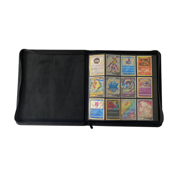 Thredo Pokémon Kaarten Verzamelmap Voor 480 Kaarten / 12-Pocket Binder - Zwart