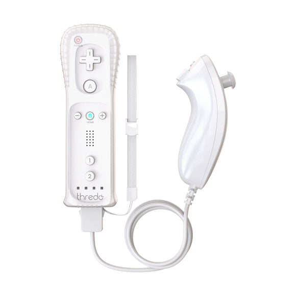 Thredo Remote Controller + Nunchuk voor Nintendo Wii / Wii U (Motion Plus) - Wit