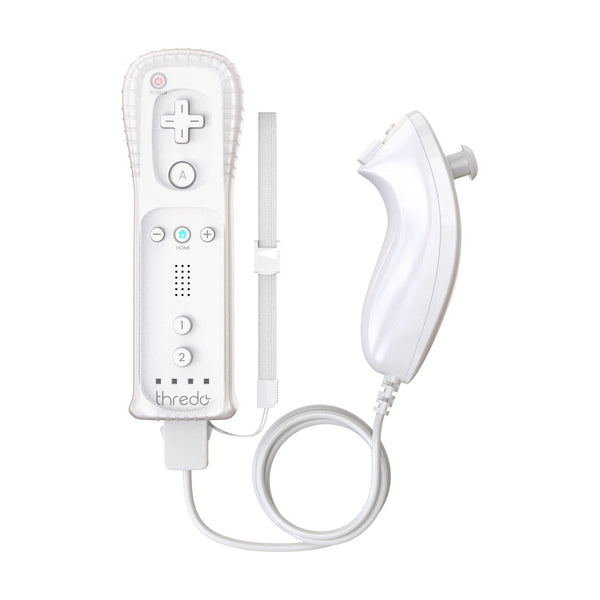 Thredo Remote Controller + Nunchuk voor Nintendo Wii / Wii U (Motion Plus) - Wit